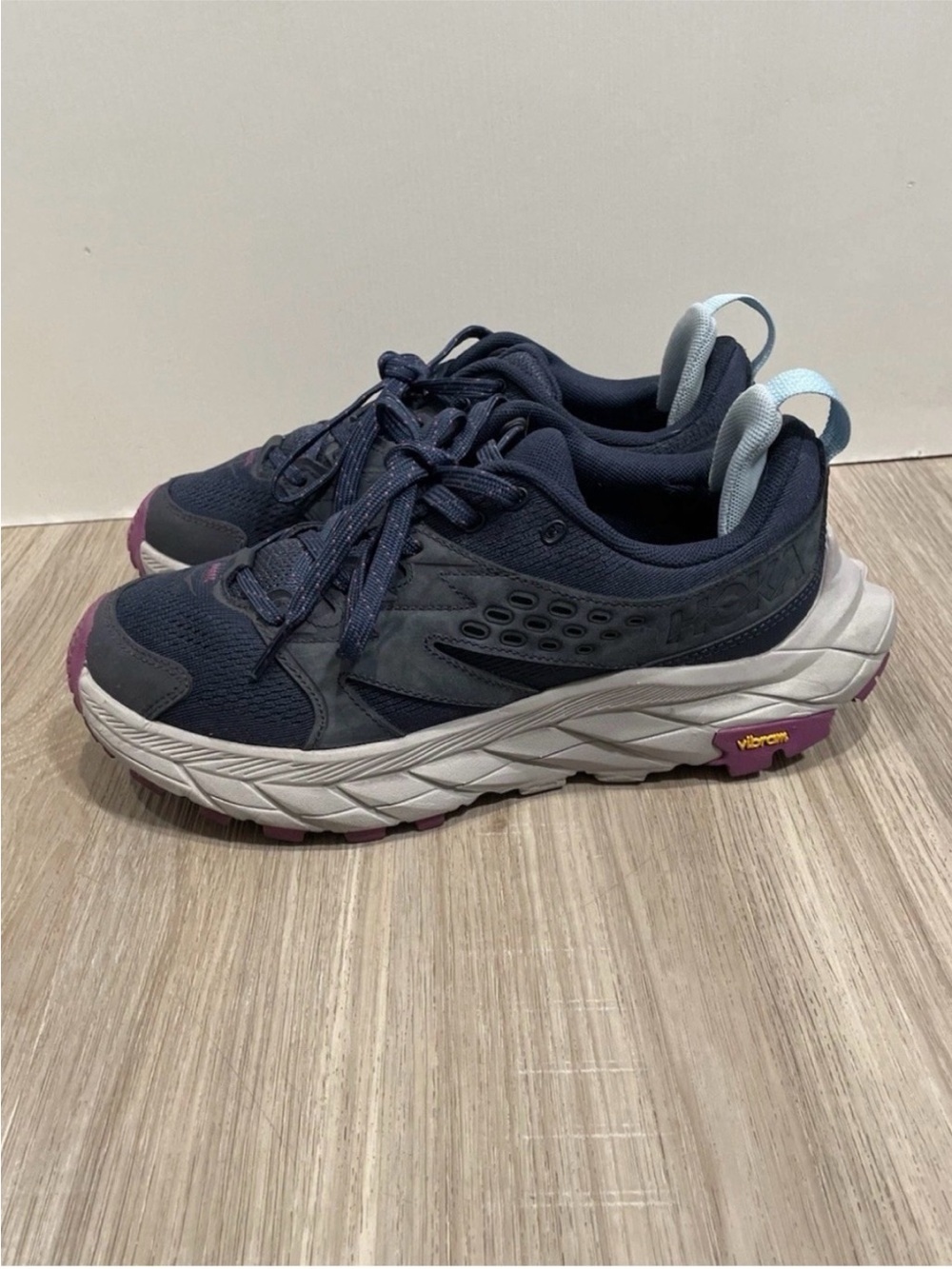 Hoka Navy trail shoes! Anacapa breeze